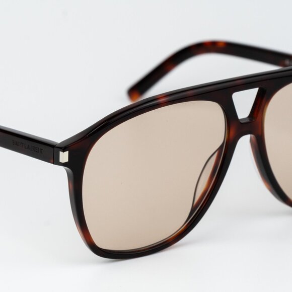 Saint Laurent DUNE Men Sunglasses Havana Brown Aviator SL596 003 - Picture 5 of 13